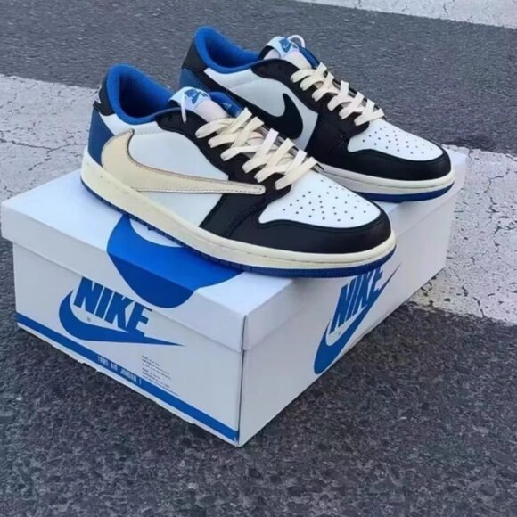 Jordan 1 low Nike travis scott x fragment sneakers - Picture 1 of 7